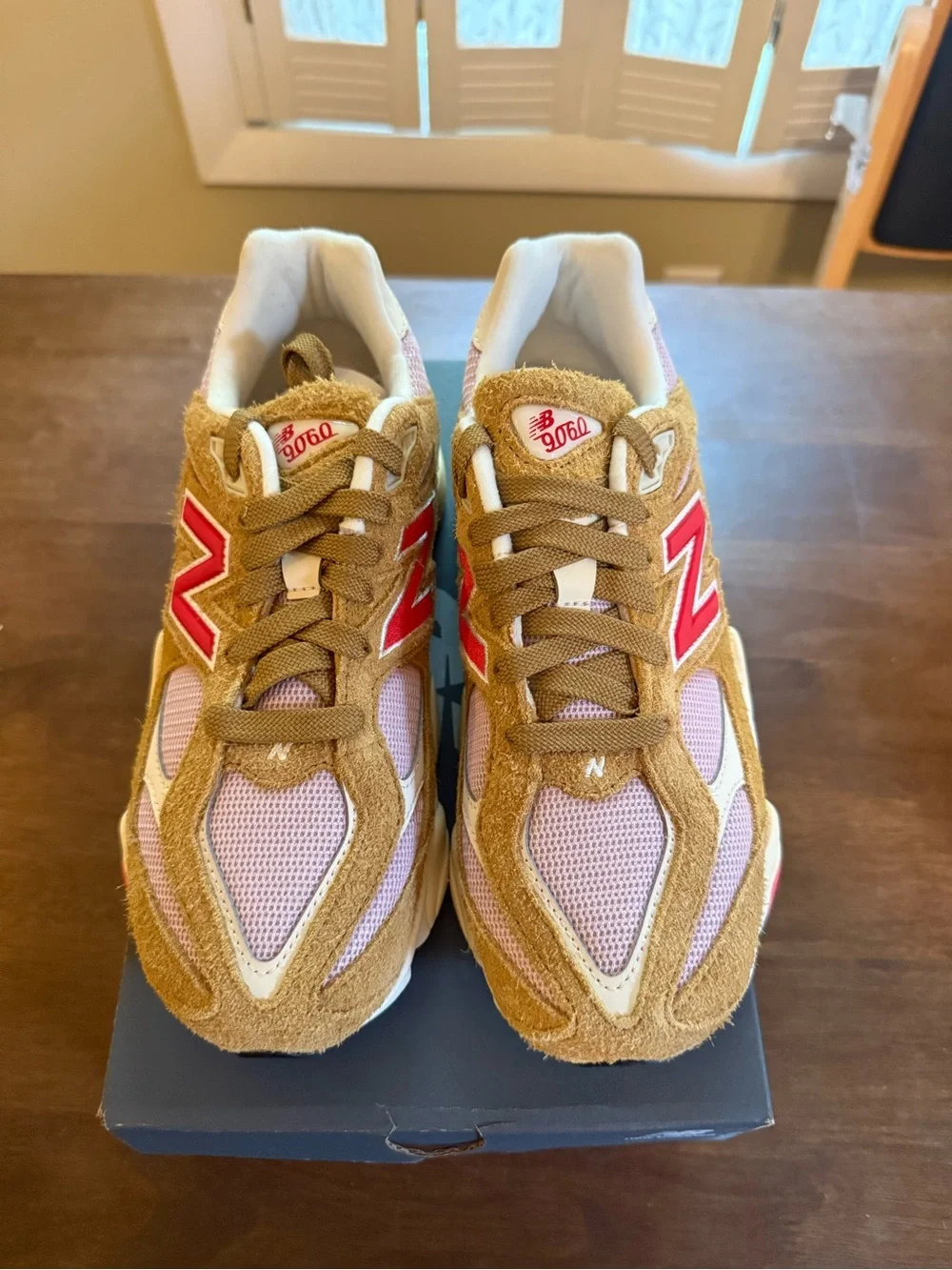New Balance Beige, Pink & Black Sneakers